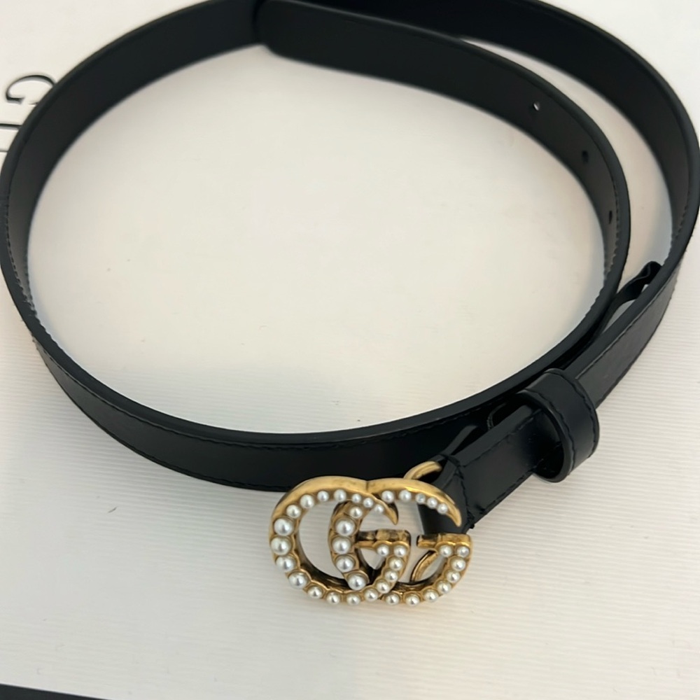 Gucci pearl belt